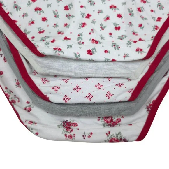 Laura Ashley Womens Medium Cotton Spandex Floral Panties Briefs 5-Pack Tag Free - Picture 2 of 13